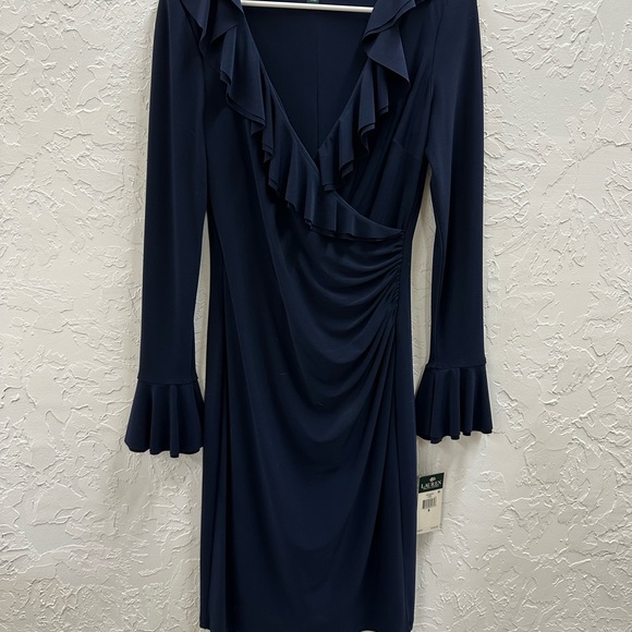 LAUREN RALPH LAUREN Navy Blue Short Sleeve Dress Size XS (new with tags) main image 1